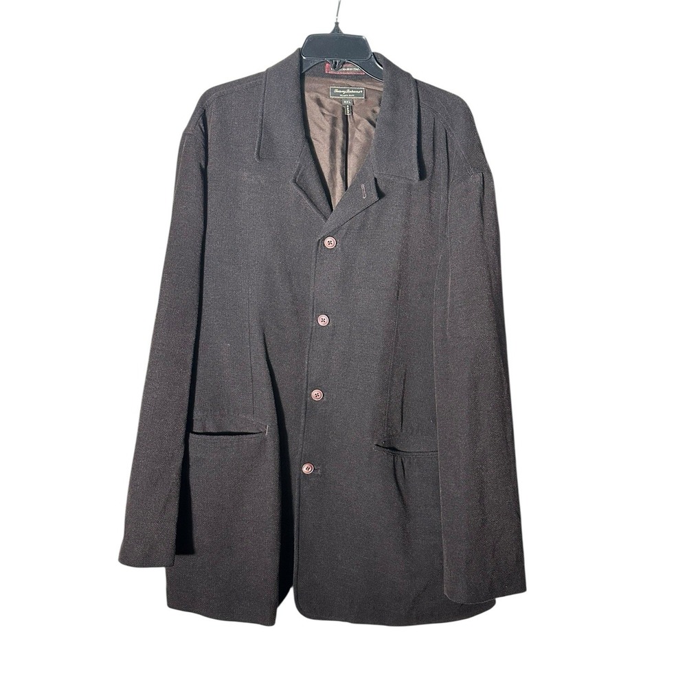 Tommy Bahama Jacket Men Size XXL‎ Island Brown Silk Wool Blazer Sport Coat #HR-9